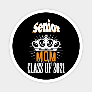 FASHGL Senior Mom T-Shirt Women Class of 2021 Tee Cute Heart Magnet